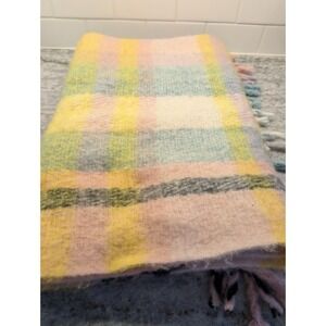 Betsey Johnson Scarf Wrap Women's Color Me Plaid Pink One Size 84x20‎ BNWT